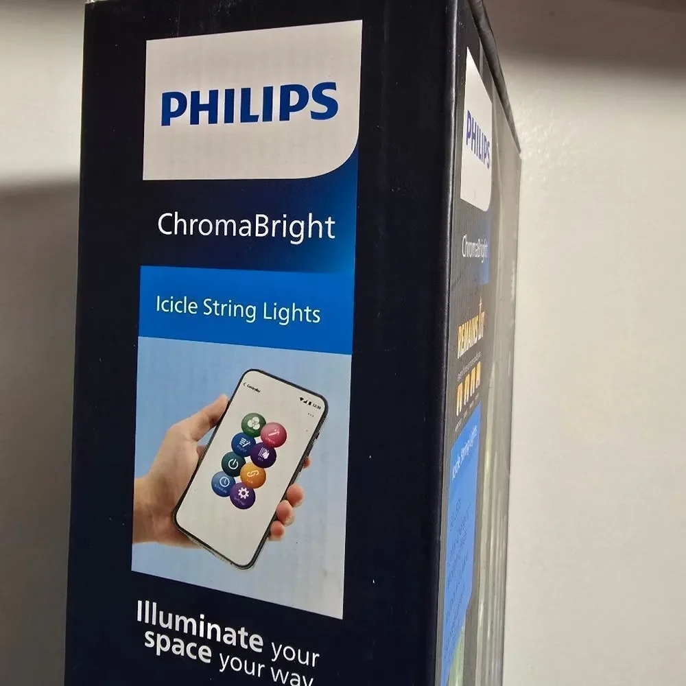 Philips 12ct ChromaBright LED App Controlled Molded Icicle with RGB LED's